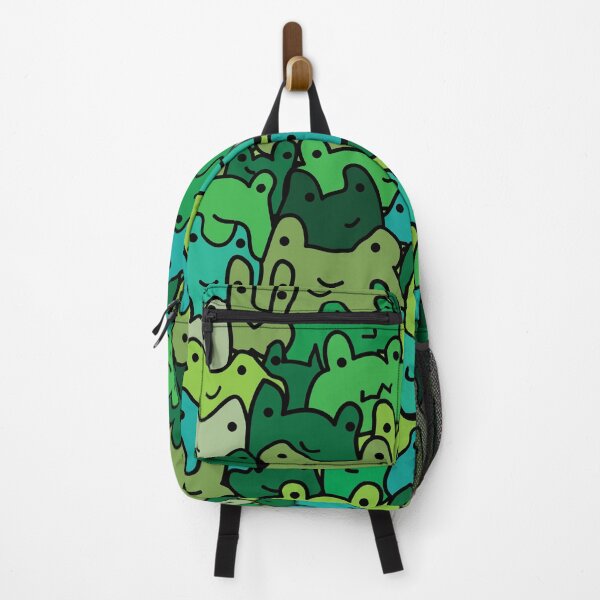 Item preview, Frog pattern in cute green gradient designed and sold by fluffyfamcraft.