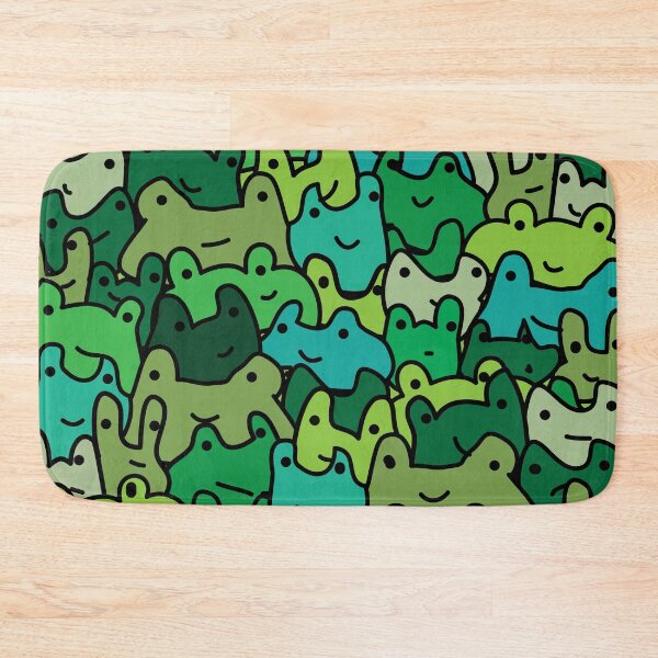 Item preview, Frog pattern in cute green gradient designed and sold by fluffyfamcraft.