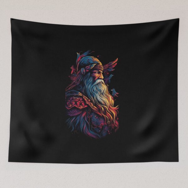 Item preview, Norse god Odin, the Allfather of the Aesir. God of war, god of poetry and magic  designed and sold by NoGoodJuli.