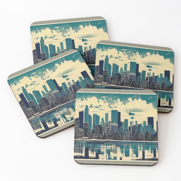 Item preview, A city's towering skyline designed and sold by Imagyn8.