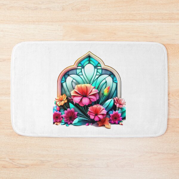 Item preview, AI Art Stained Glass Window and Flowers 2 designed and sold by Artist4God.