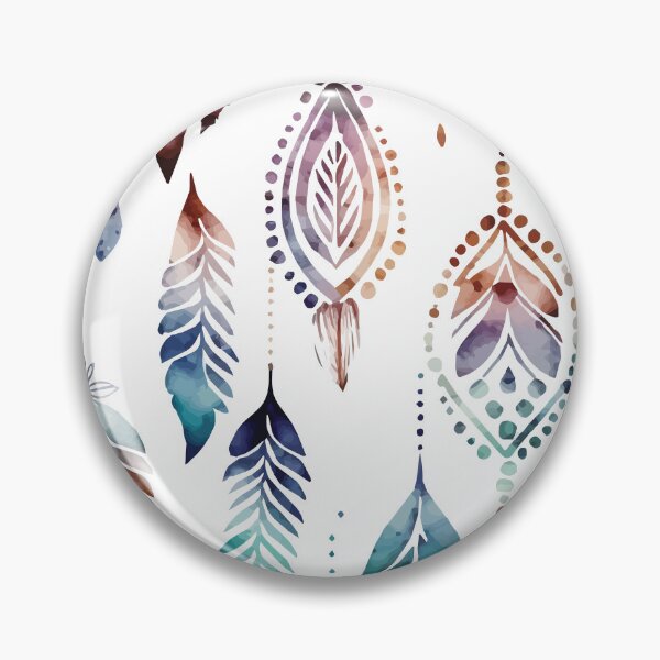 Item preview, A Delicate Feather Bohemian Watercolor Print - Boho Chic Patterns designed and sold by GVRDesign.