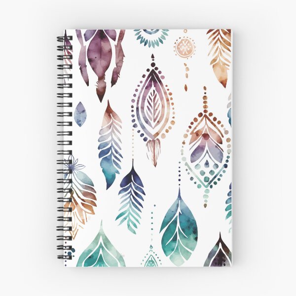 Item preview, A Delicate Feather Bohemian Watercolor Print - Boho Chic Patterns designed and sold by GVRDesign.