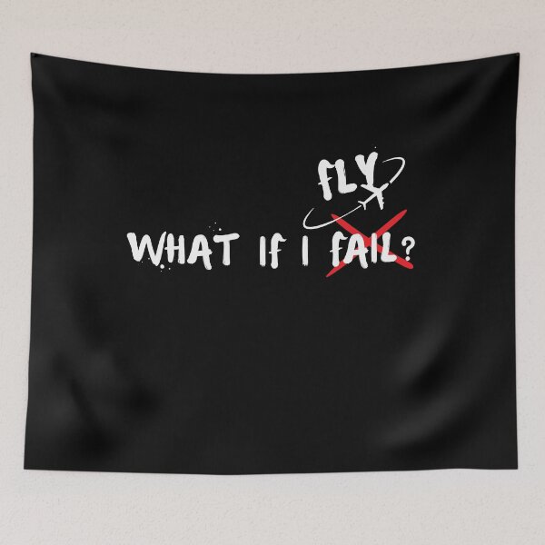 Item preview, What if I fail, what if you fly- Inspirational quotes designed and sold by artfartzzz.