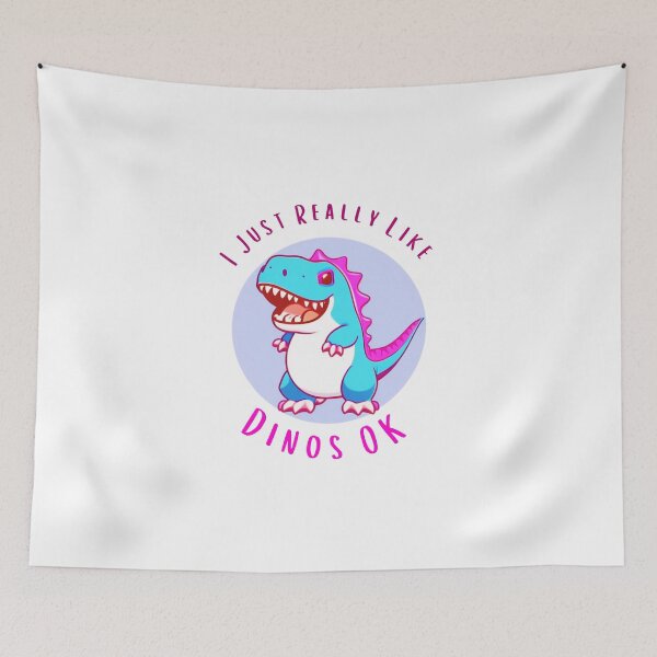 Item preview, I Just Really Like Dinos OK Sticker designed and sold by UnplainShirt.