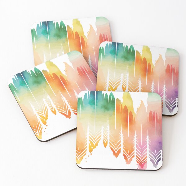 Item preview, A Modern Design of Ombre Watercolor Feathers - Boho Chic Patterns designed and sold by GVRDesign.