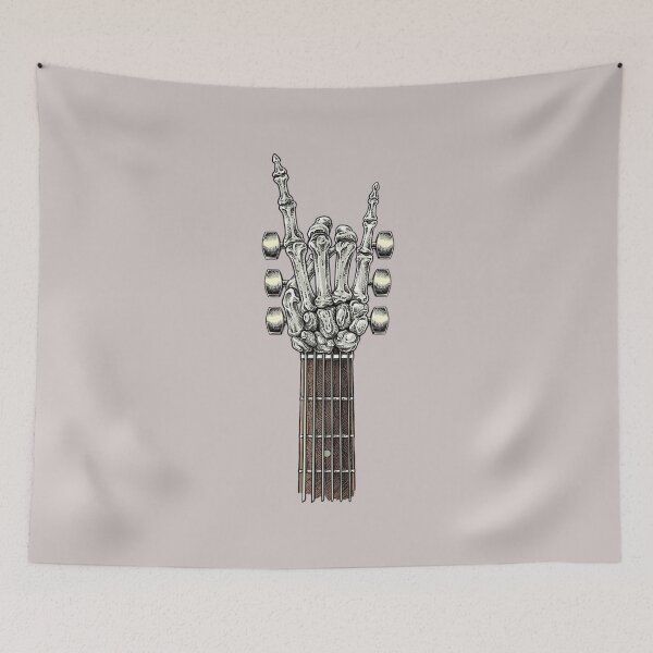 Item preview, rock on guitar neck   with a sweet rock amp roll skeleton hand designed and sold by TimiaHales.