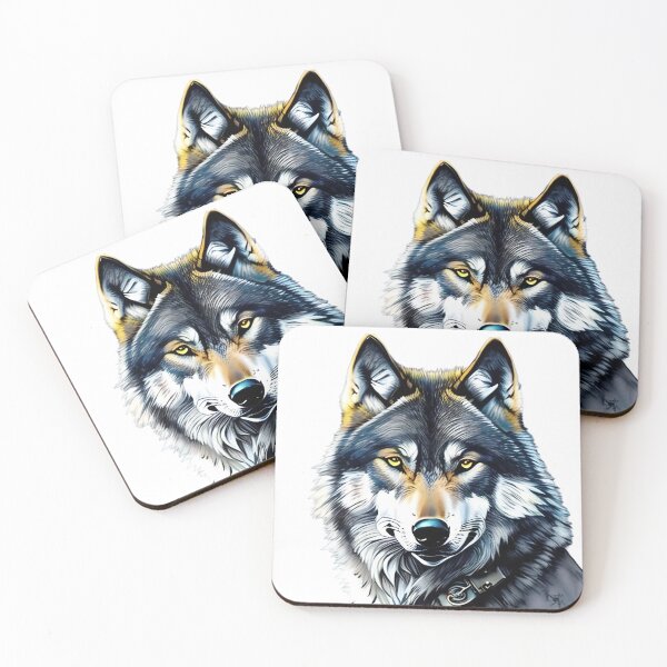 Item preview, Wolf Art With Watercolor 1 designed and sold by ai2art.