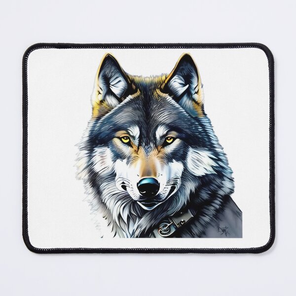 Item preview, Wolf Art With Watercolor 1 designed and sold by ai2art.