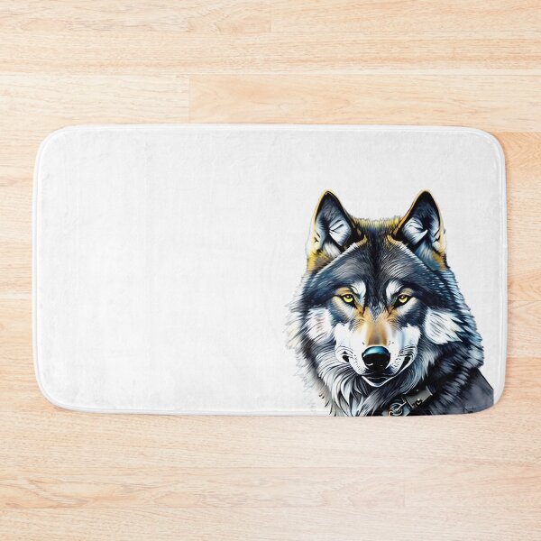 Item preview, Wolf Art With Watercolor 1 designed and sold by ai2art.