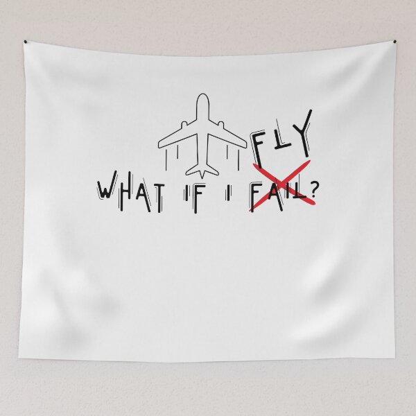 Item preview, What if I fly-Atychiphobia Motivational Quotes designed and sold by artfartzzz.