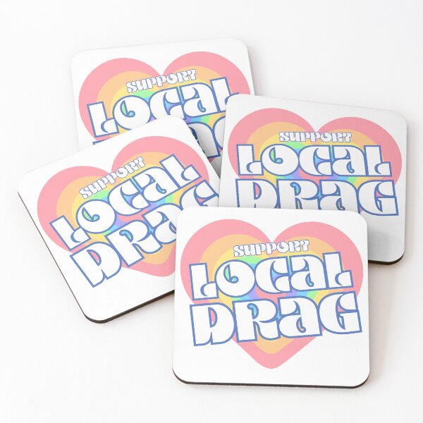Item preview, Support Local Drag - Blue outline designed and sold by The Fox Den YYC.