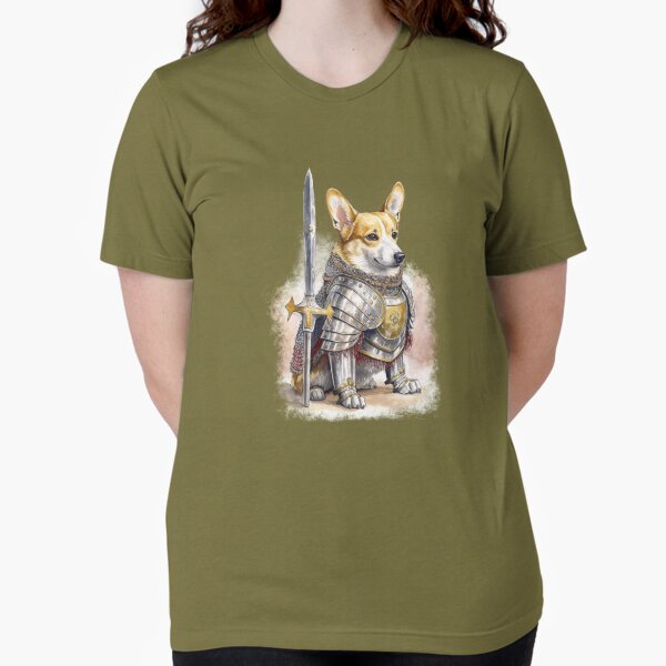 Item preview, Pembroke Welsh Corgi Wearing Armor, Medieval Dog Knight designed and sold by ETconnections.