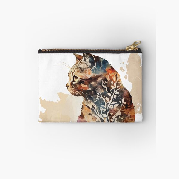Item preview, A Cat Overlaid with Bohemian Pattern in Watercolor - Boho Animals designed and sold by GVRDesign.