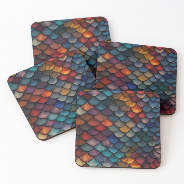 Item preview, Multicolour Dragon Scale Design designed and sold by AthenaUK.
