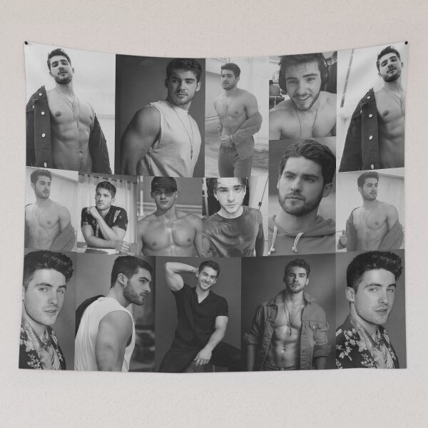 Item preview, Cody Christian Large Tiles Photo Collage - Black and White Version designed and sold by CollageHeaven.