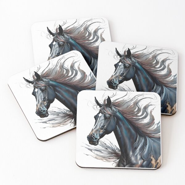 Item preview, Horse Art With Watercolor 1 designed and sold by ai2art.