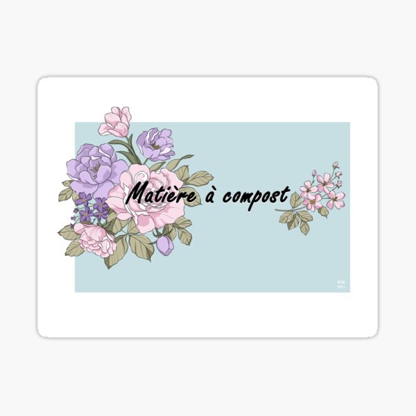 Jolis mots : matière à compost Sticker