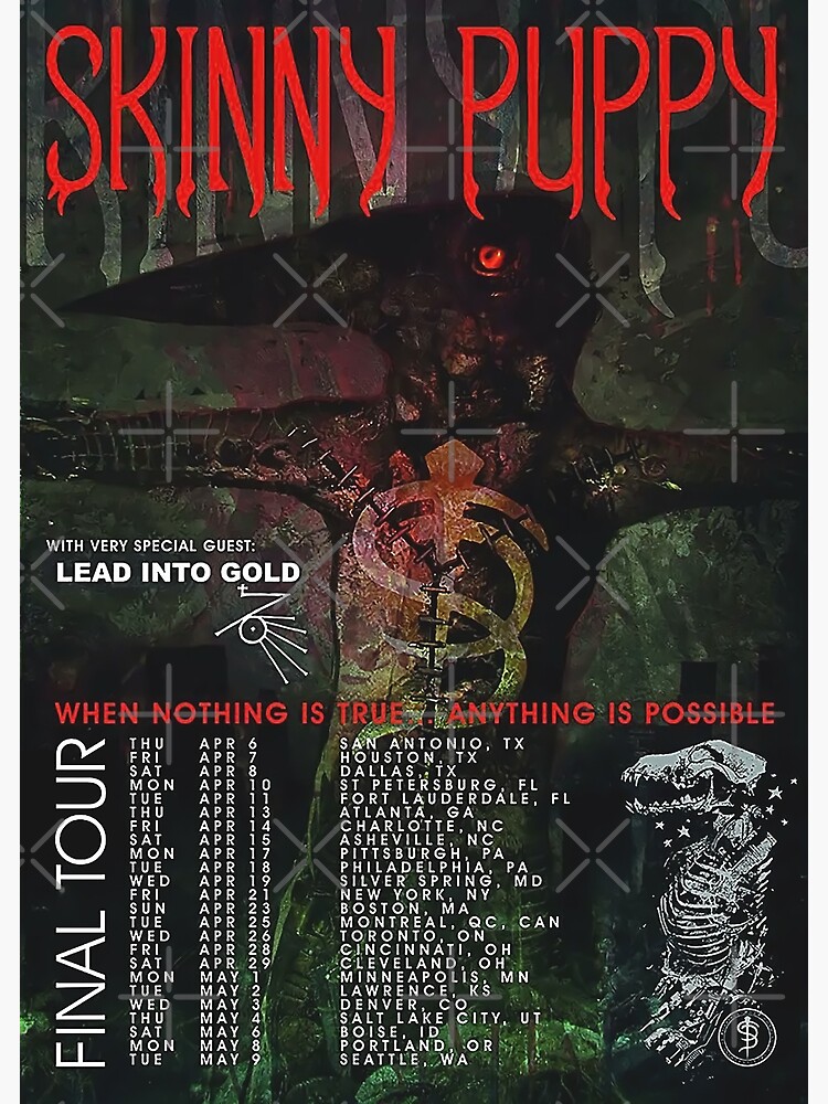 Discover Skinny Puppy FINAL TOUR Skinny Puppy TOUR Premium Matte Vertical Poster