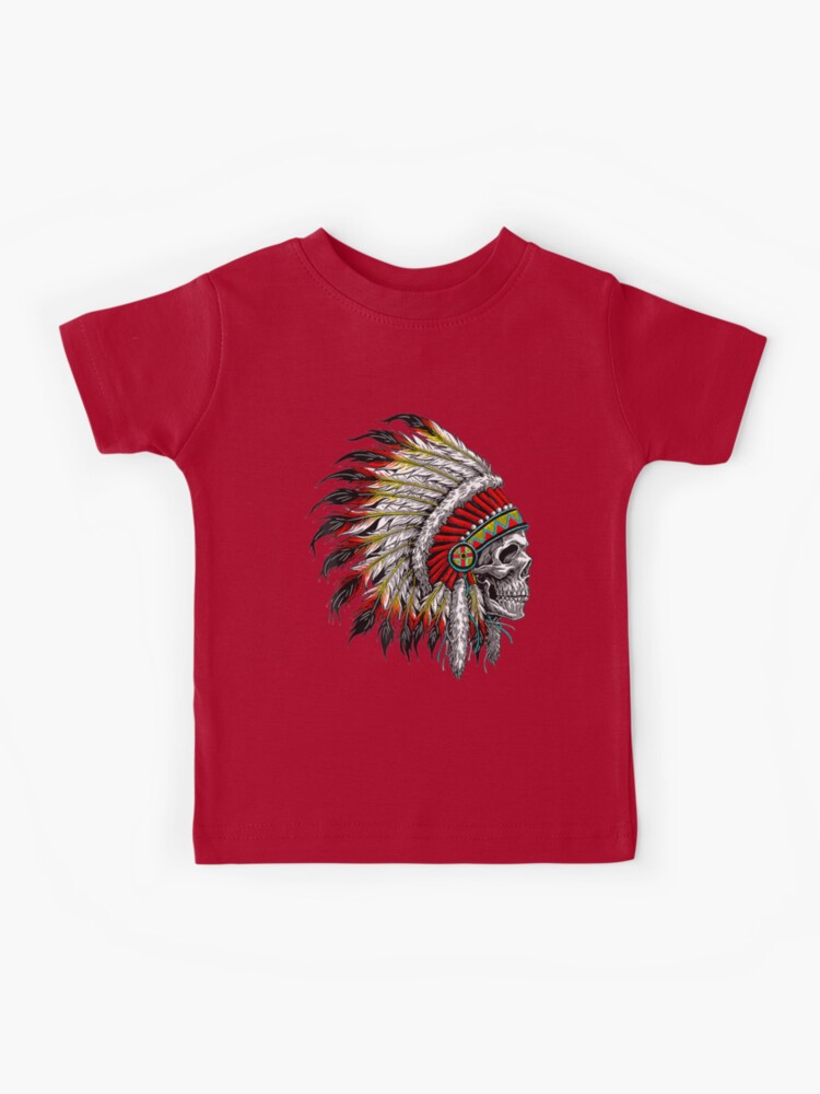  Native American Shirt, Indian Chief Skulls Tshirt, Fox and Wolf  Headdress Shirts, Motorcycle Tshirt for Men and Women : Automotive