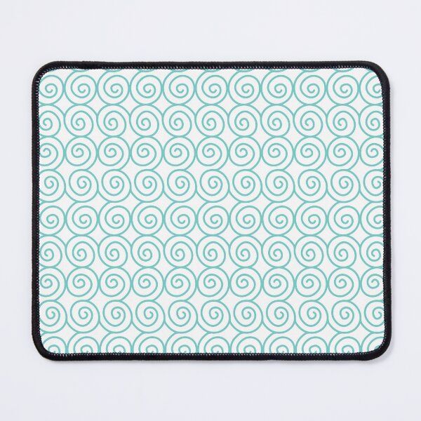 Item preview, Turquoise scrolls geometric all over design designed and sold by Lolly's Lane Shoppe.