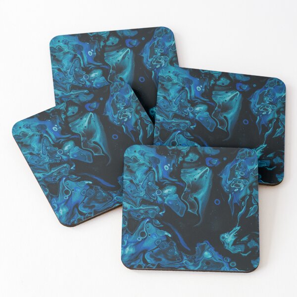 Item preview, vivid modern Southwest hipster turquoise orange swirls designed and sold by CAT-LUVERS.