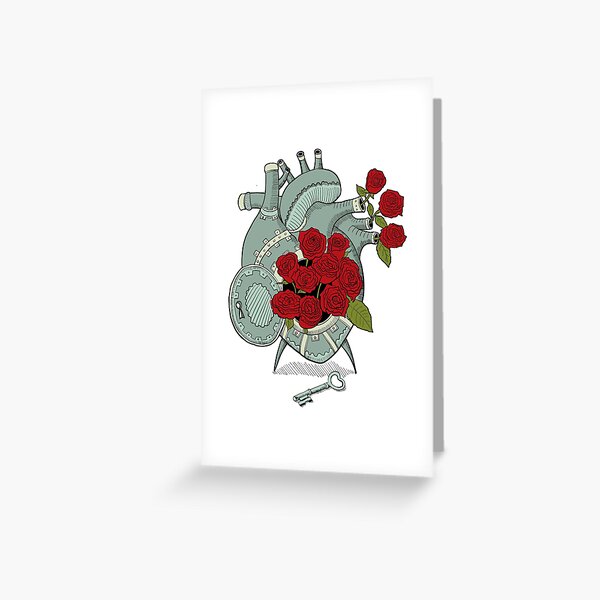 Valentine Metal Heart Greeting Card