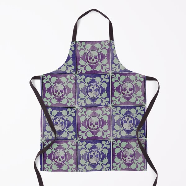 Item preview, Pastel Moroccan-Style Tile Pattern with Gothic Skull Design in pink and purple - Unique and Striking! designed and sold by RedFinchDesigns.