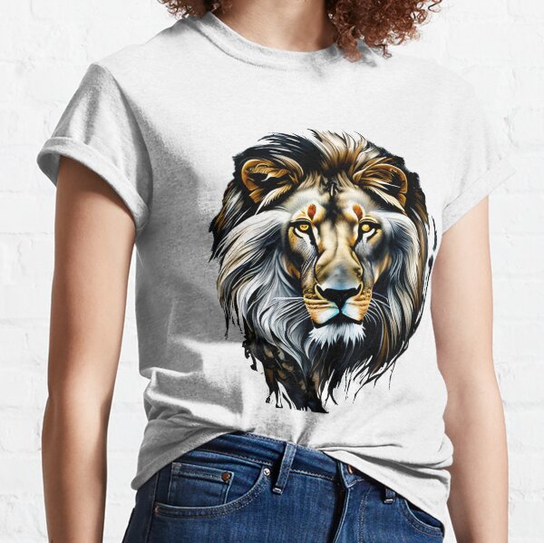 Lion Art With Watercolor 1 Classic T-Shirt