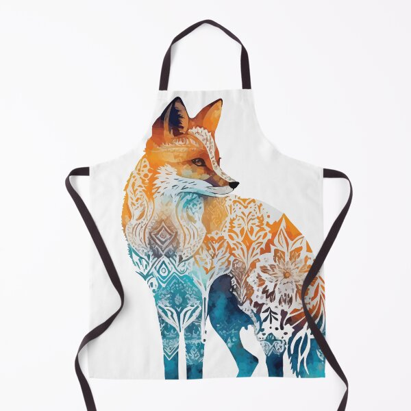 Item preview, A Fox Overlaid with Bohemian Pattern in Watercolor - Boho Animals designed and sold by GVRDesign.
