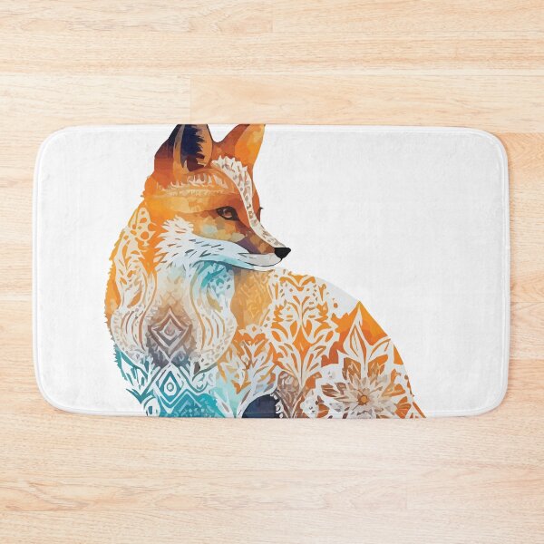 Item preview, A Fox Overlaid with Bohemian Pattern in Watercolor - Boho Animals designed and sold by GVRDesign.