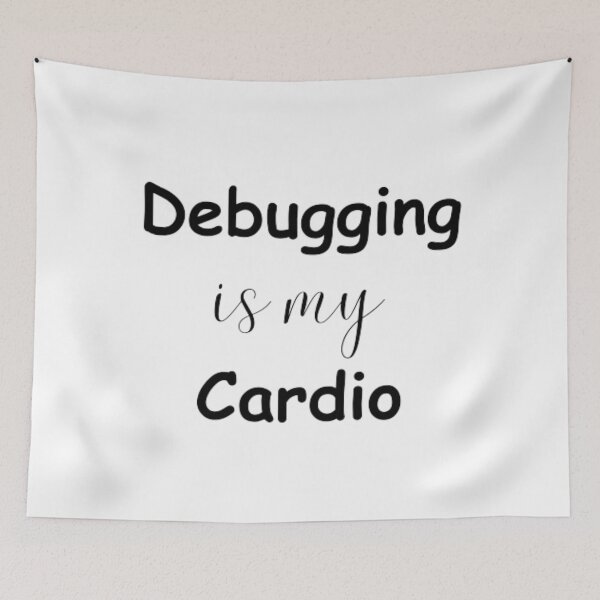 Item preview, Debugging is my cardio - programmer - developer  designed and sold by TeePassion.