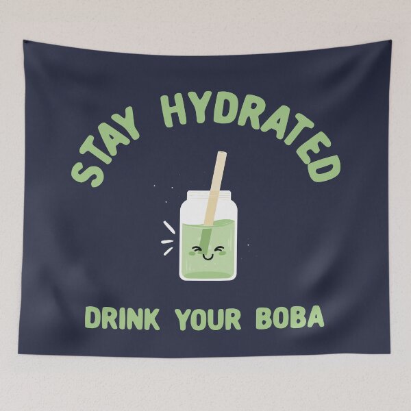Item preview, Stay hydrated drink your boba cute green | Morcaworks designed and sold by Morcawork.
