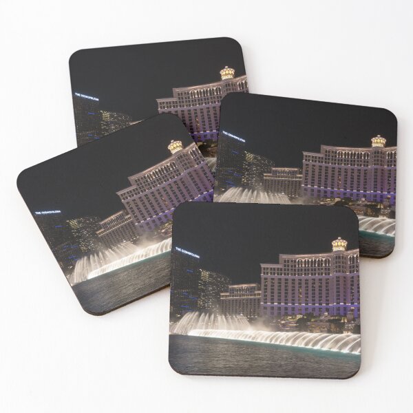 Item preview, Midnight Fountain Dance - Bellagio and Cosmopolitan Las Vegas Nevada USA designed and sold by Georgia Mizuleva.