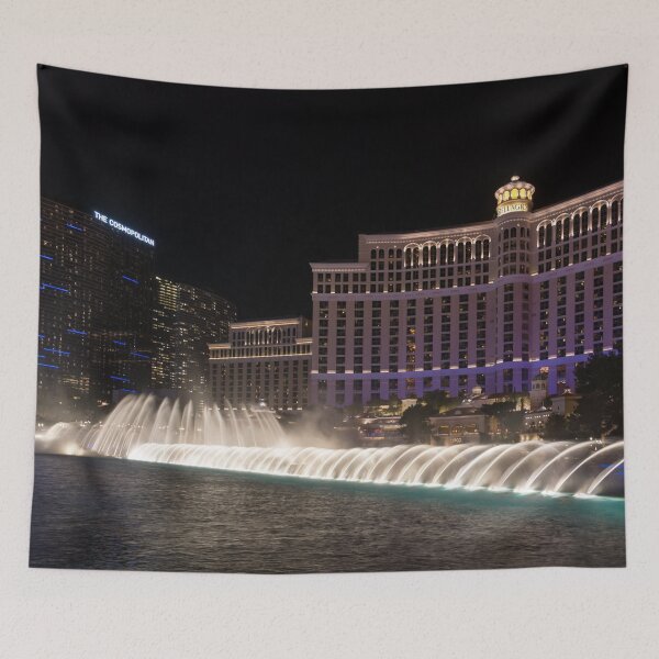 Item preview, Midnight Fountain Dance - Bellagio and Cosmopolitan Las Vegas Nevada USA designed and sold by Georgia Mizuleva.