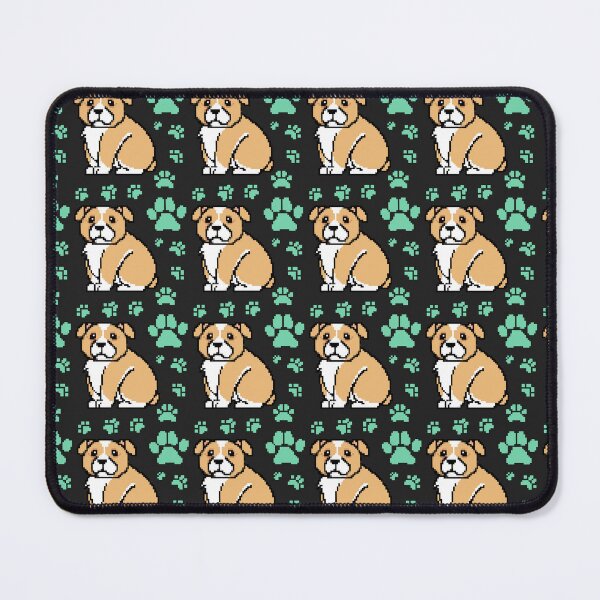 Item preview, cute doggo patterns aqua on black designed and sold by Chaoticzarts.