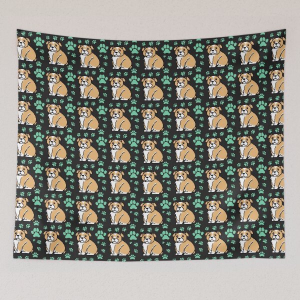 Item preview, cute doggo patterns aqua on black designed and sold by Chaoticzarts.