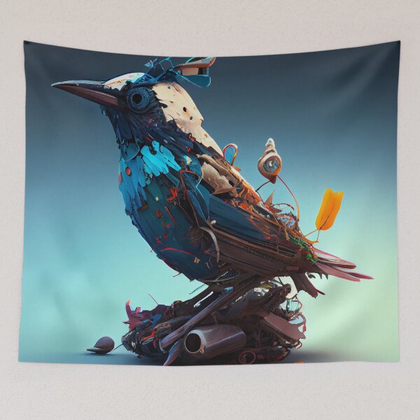 Item preview, Zany Chirp in Flotsam Digital Painting designed and sold by CodeAndColors.