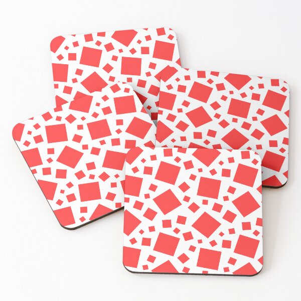 Item preview, Red White Cool Square Shape Pattern designed and sold by SeemDev786.