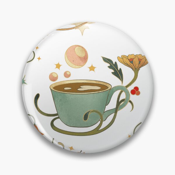 Item preview, Coffeesgeek coffee lovers Caffeine vintage floral designed and sold by Anchorbutterfly.