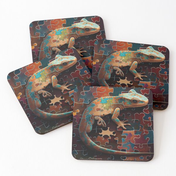 Item preview, Salamander Solving the Puzzle of Swoon Digital Painting designed and sold by CodeAndColors.