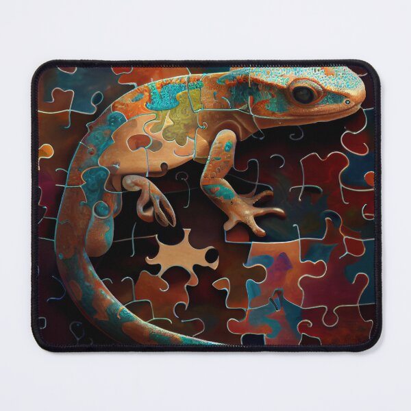 Item preview, Salamander Solving the Puzzle of Swoon Digital Painting designed and sold by CodeAndColors.