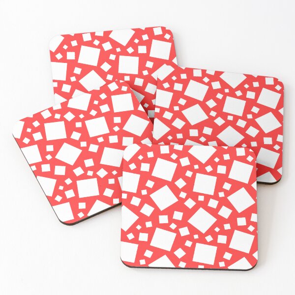 Item preview, Red White Cool Square Shape Pattern designed and sold by SeemDev786.