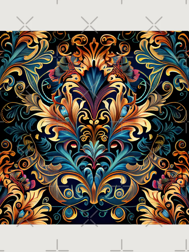 Thumbnail 6 von 6, Premium Oversized Pullover, Dazzling Grand Maximalist Pattern Digital Painting designt und verkauft von CodeAndColors.