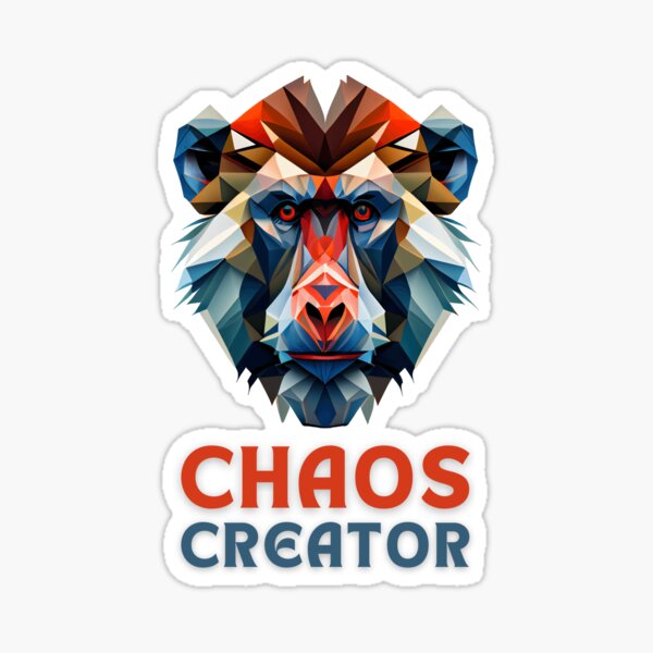 Vista previa del artículo con la obra «¡Libera a tu creador de caos interno con este atrevido y vanguardista diseño de cara de babuino en camisetas y más!"», diseñado y vendido por FiveIntentions.