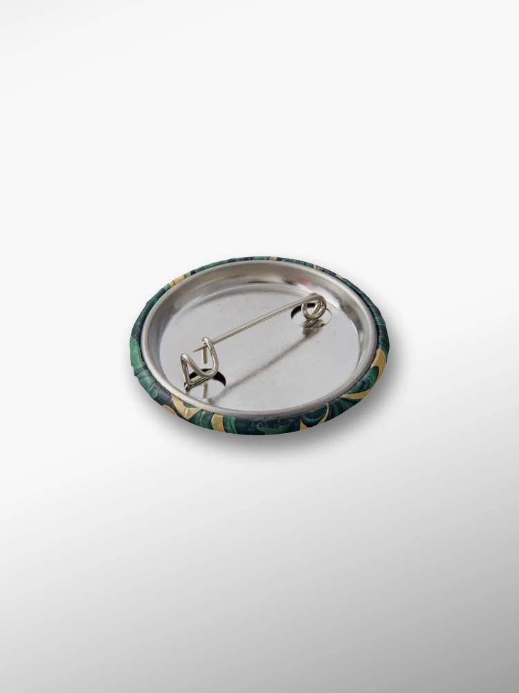 Thumbnail 2 von 3, Button, Fluid Grand Green Modern Pattern Digital Painting designt und verkauft von CodeAndColors.