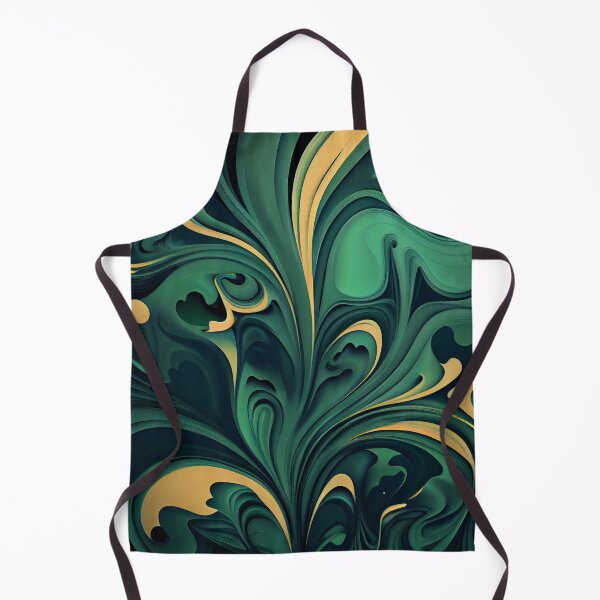 Aperçu de l'œuvre Fluid Grand Green Modern Pattern Digital Painting créée et vendue par CodeAndColors.