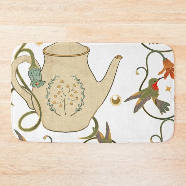Item preview, Coffeesculture coffee lovers Caffeine vintage floral designed and sold by Anchorbutterfly.
