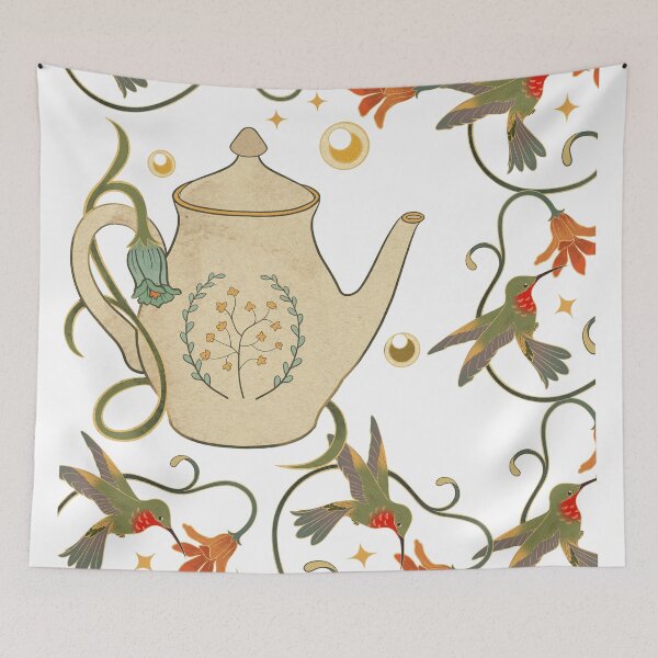 Item preview, Coffeesculture coffee lovers Caffeine vintage floral designed and sold by Anchorbutterfly.