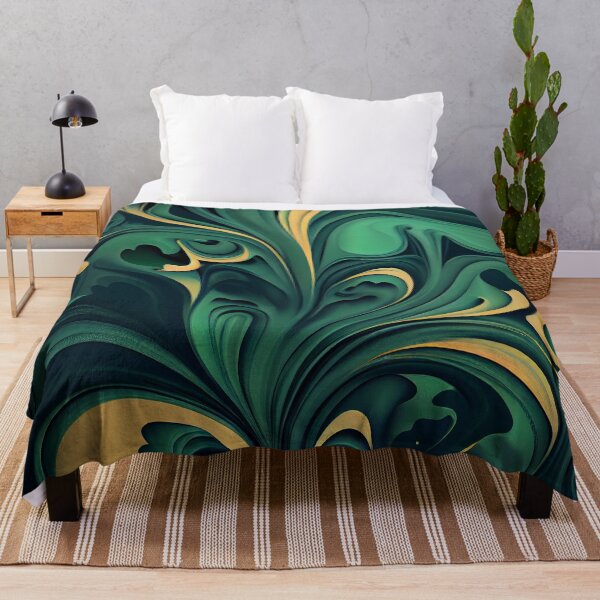 Item preview, Fluid Grand Green Modern Pattern Digital Painting designed and sold by CodeAndColors.